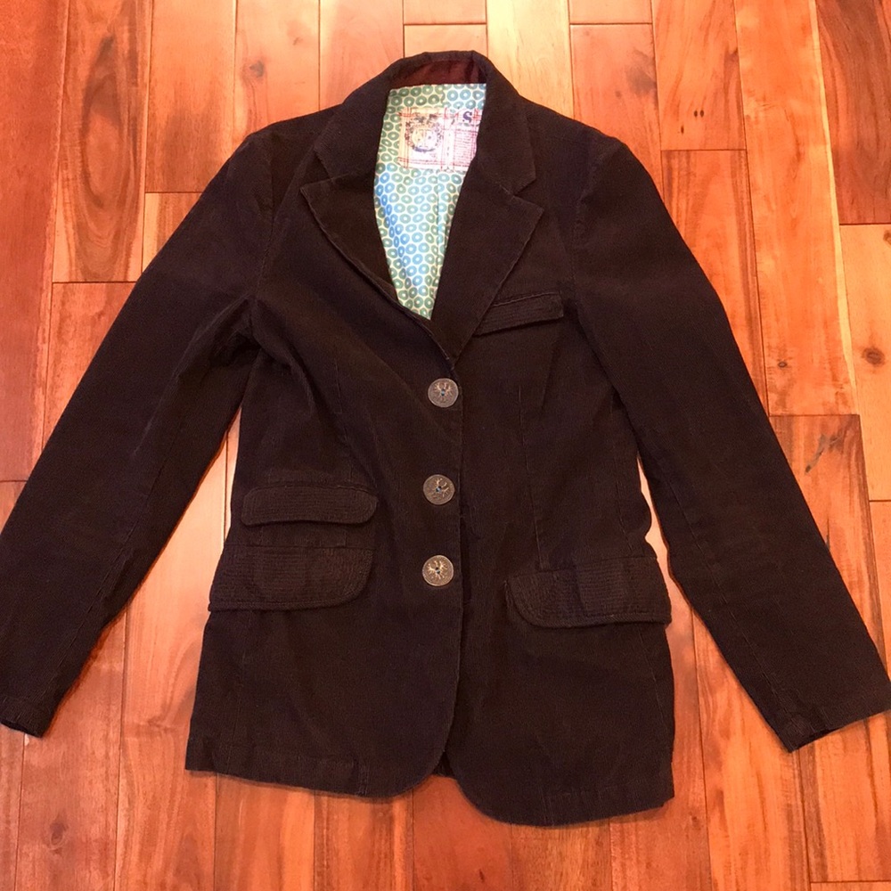 Trovata Brown Corduroy Slim Fit Sport Coat